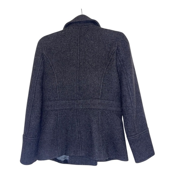 J. Crew Charcoal Dark Gray Stadium Cloth Nello Gore Wool Blend Pea Coat - Picture 7 of 11